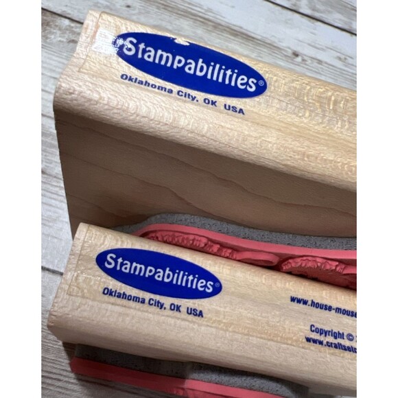 Lot of 2 Stampabilities House Mouse Wood Rubber Stamp Mice Vtg (2003-04) - Picture 4 of 12